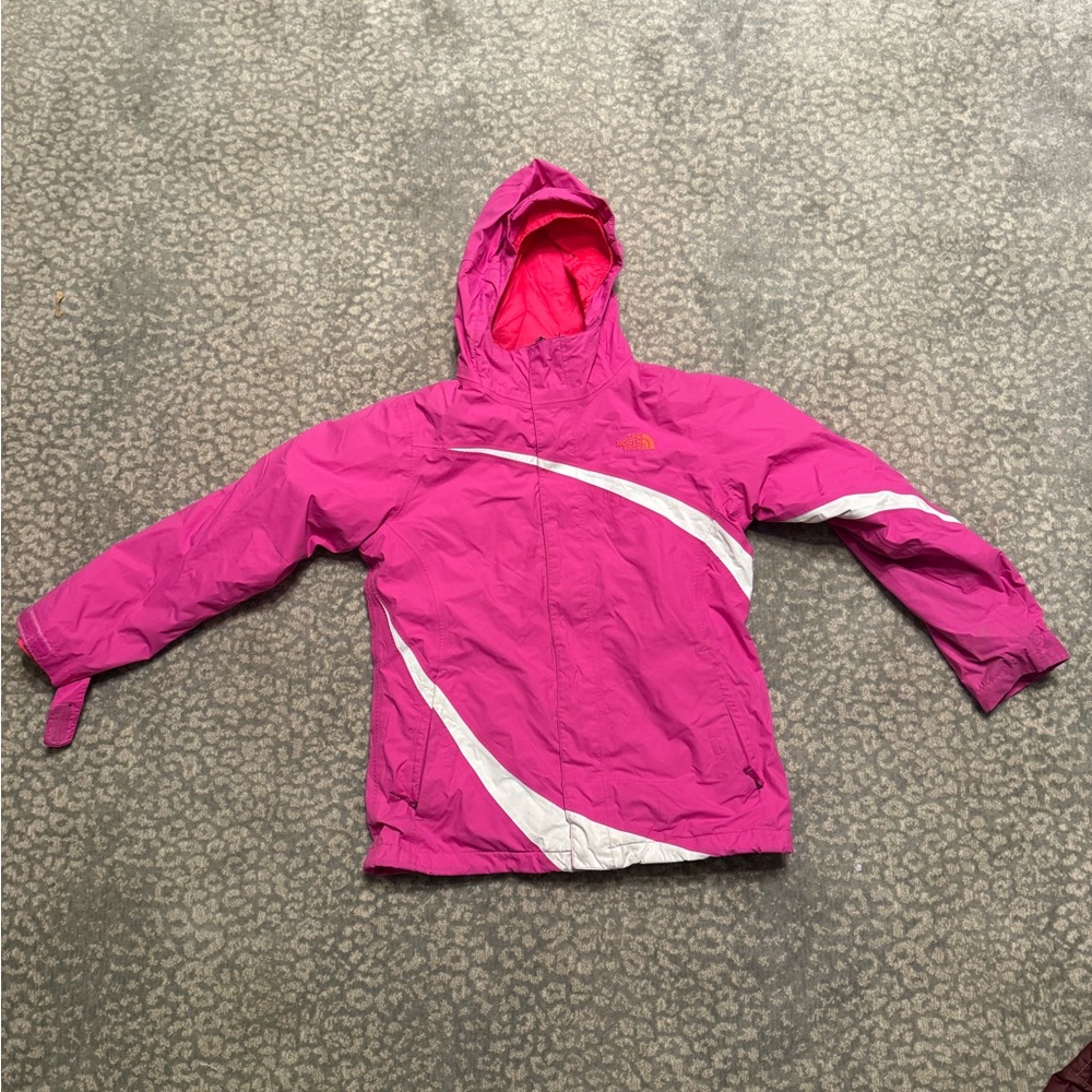The North Face girls’ waterproof shell with removable fleece liner jacket